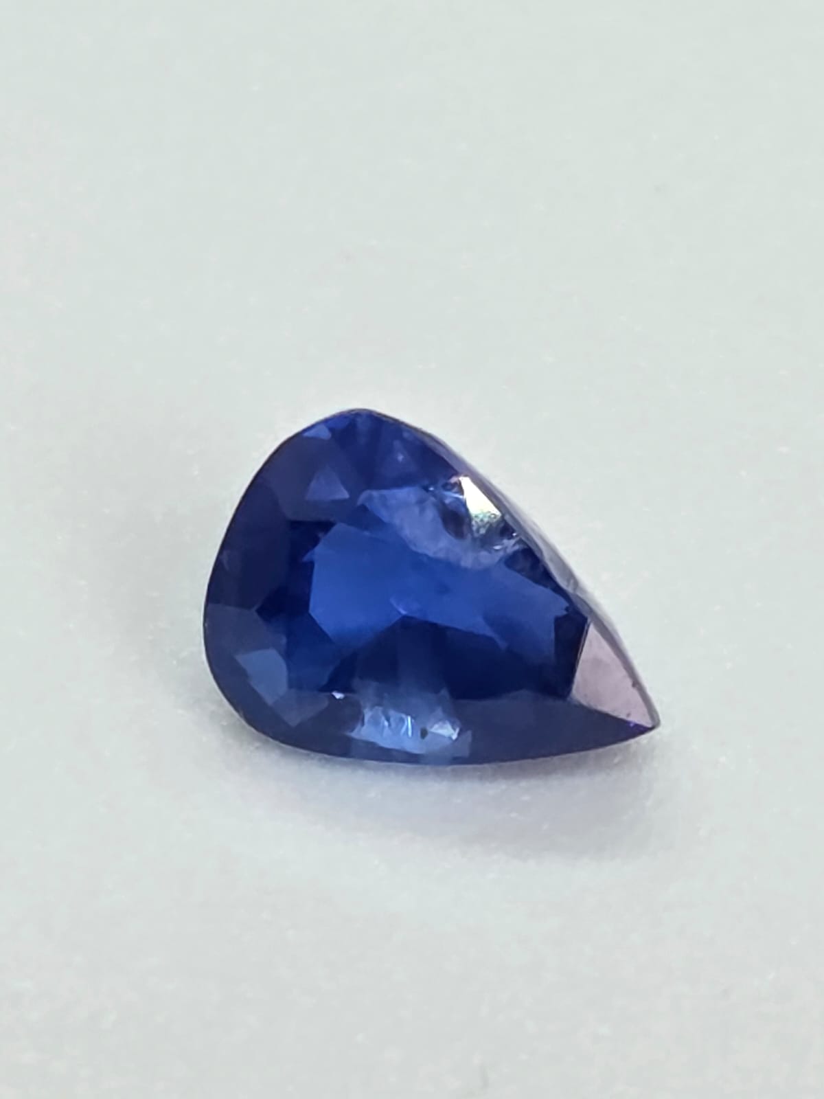 2.07 CT CEYLON BLUE SAPPHIRE - Unheated, Vivid Cornflower, Pear Shape (Certified)